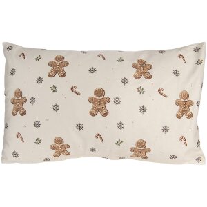 Clayre & Eef CGM36 Poszewka 30x50 Beżowo-Brązowa