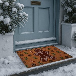 Clayre & Eef CGMMC Wycieraczka do Drzwi 75x45 Brązowo-Zielona