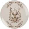 Clayre & Eef GTWDP Mały Talerz 20 cm Beżowo-Brązowy Porcelanowy