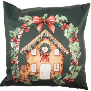 Clayre & Eef Poszewka 45x45 cm Zielono-Brązowa