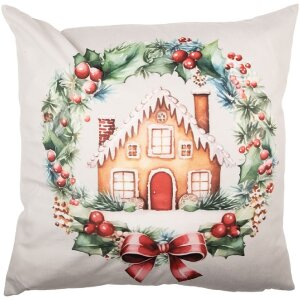 Clayre & Eef Poszewka 45x45 cm Beżowo-Brązowa