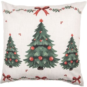 Clayre & Eef Poszewka 45x45 cm Beżowo-Zielona TCH22