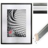 FramesFactory Finger – Drewniana Ramka na Zdjęcia (Czarna/Srebrna/Biała)