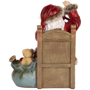 Clayre & Eef Dekoracja Świętego Mikołaja 16x13x19 cm