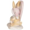 Clayre & Eef Królik Dekoracyjny 11x6x9 cm Brązowo-Biały
