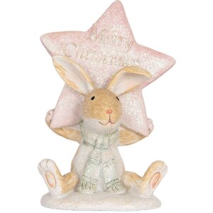 Clayre & Eef 6PR5884 Dekoracyjny królik 8x5x11 cm