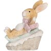 Clayre & Eef Dekoracja Królik Brązowo-Biały 8x6x9 cm
