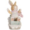 Clayre & Eef Dekoracja Królik Brązowo-Biały 8x6x9 cm