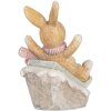 Clayre & Eef Dekoracja Królik Brązowo-Biały 8x6x9 cm