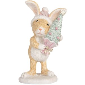 Clayre & Eef 6PR5886 Dekoracyjny królik 5x5x10 cm