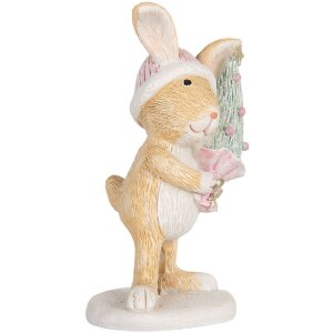 Clayre & Eef 6PR5886 Dekoracyjny królik 5x5x10 cm