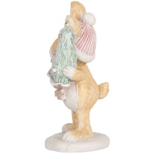 Clayre & Eef 6PR5886 Dekoracyjny królik 5x5x10 cm