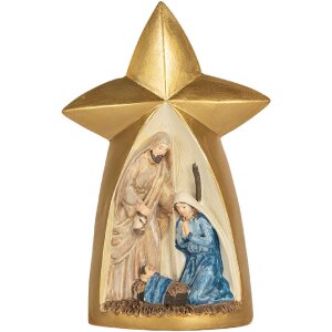 Clayre & Eef Kompozycja Świąteczna 14x6x21 cm Złoto-Brąz