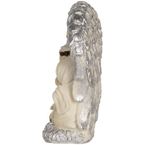Clayre & Eef Grupa Świąteczna Srebrno-Biała 12x6x13 cm