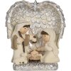 Clayre & Eef Grupa Świąteczna Srebrno-Biała 12x6x13 cm