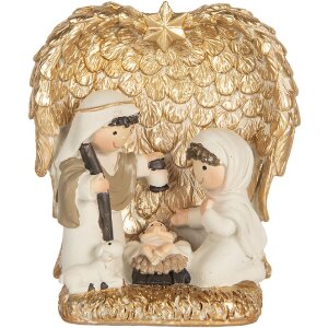 Clayre & Eef Grupa Świąteczna Złoto-Biała 12x6x13 cm