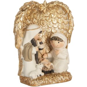 Clayre & Eef Grupa Świąteczna Złoto-Biała 12x6x13 cm