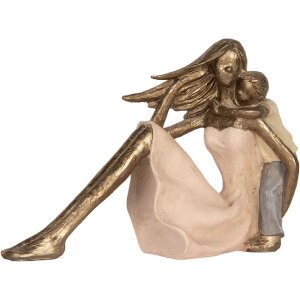 Clayre & Eef Dekoracja Matka z Dzieckiem 23x9x16 cm Złota