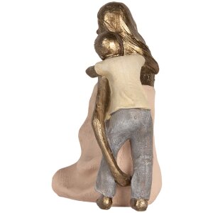 Clayre & Eef Dekoracja Matka z Dzieckiem 23x9x16 cm Złota