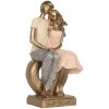 Clayre & Eef Dekoracja  Para Siedząca 14x12x28 cm Złoto-Różowa