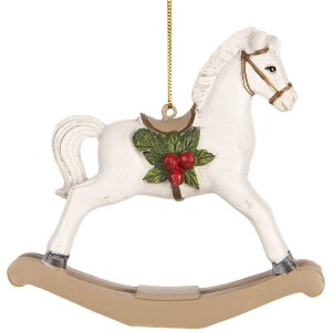 Clayre & Eef 6PR5903 Dekoracja Wisząca Koń Huśtawka 12x4x11 cm