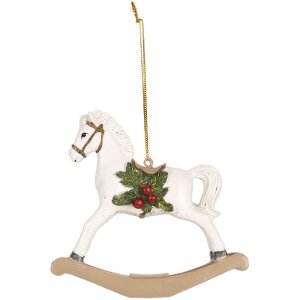 Clayre & Eef 6PR5903 Dekoracja Wisząca Koń Huśtawka 12x4x11 cm