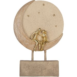 Clayre & Eef Para na Księżycu 18x5x26 cm Beżowo-złota