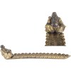 Clayre & Eef Podstawka na Kadzidła Budda Srebrno-Złota 33x8x7 cm