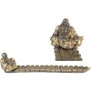 Clayre & Eef Podstawka na Kadzidła Budda Srebrno-Złota 33x8x7 cm