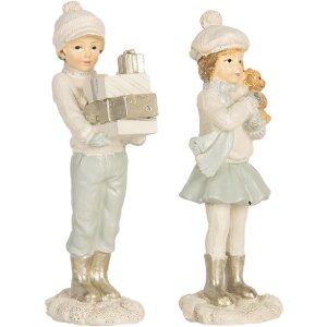 Clayre & Eef 6PR5917 Zestaw 2 Dekoracji Dziecięcych 5x4x11 cm