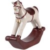 Clayre & Eef 6CE2249 Koń na Huśtawce Beżowo-Czerwony 15x4x14 cm