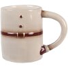 Clayre & Eef Kubek ze Spodkiem Beżowo-Biały 250ml
