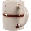 Clayre & Eef Kubek ze Spodkiem Beżowo-Biały 250ml