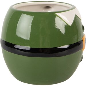 Clayre & Eef Kubek 450ml Zielono-Czarny Dolomitowy