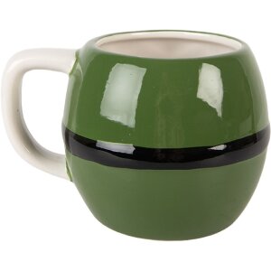 Clayre & Eef Kubek 450ml Zielono-Czarny Dolomitowy
