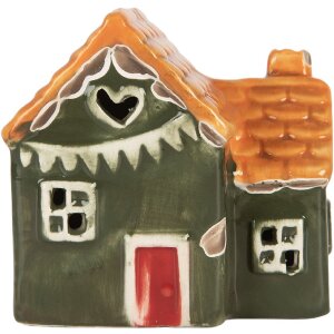 Clayre & Eef Domek z LED 8x6x8 cm - Dekoracja Świąteczna