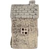 Clayre & Eef Domek z LED Szaro-Zielony 6x6x11 cm