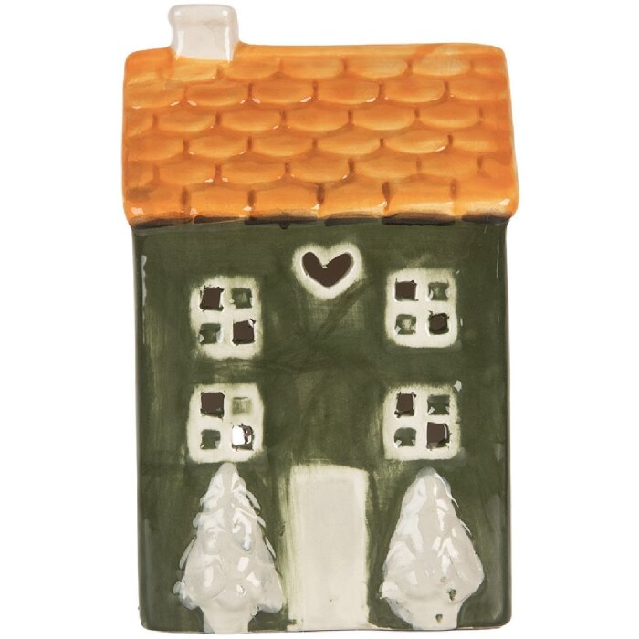 Clayre & Eef Świecznik Domek 9x8x15 cm