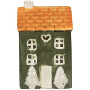 Clayre & Eef Świecznik Domek 9x8x15 cm
