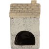 Clayre & Eef Świecznik Domek 9x8x15 cm Szaro-Beżowy