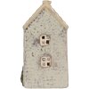 Clayre & Eef Świecznik Domek 9x8x15 cm Szaro-Beżowy