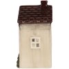 Clayre & Eef Świecznik Domek 10x8x15 cm Beżowo-Czerwony