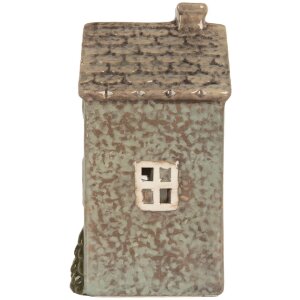 Clayre & Eef Świecznik Domek 10x8x15 cm Dolomit
