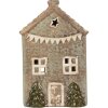 Clayre & Eef Świecznik Domek 10x8x15 cm Dolomit