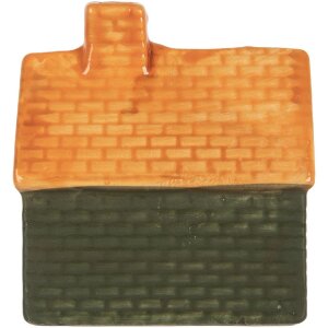 Clayre & Eef 6CE2282 Dom z LED 8x5x8 cm – Dekoracja Świąteczna