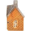 Clayre & Eef Świecznik Domek Pomarańczowo-Beżowy 13x8x14 cm
