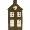 Clayre & Eef Świecznik Domek Zielono-Brązowy 8x6x16 cm