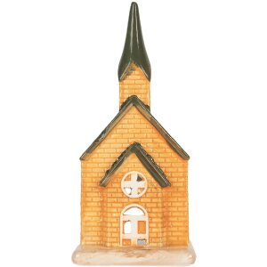 Clayre & Eef Świecznik Dom 9x8x21 cm Dolomitowy