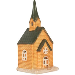 Clayre & Eef Świecznik Dom 9x8x21 cm Dolomitowy