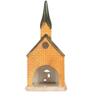 Clayre & Eef Świecznik Dom 9x8x21 cm Dolomitowy